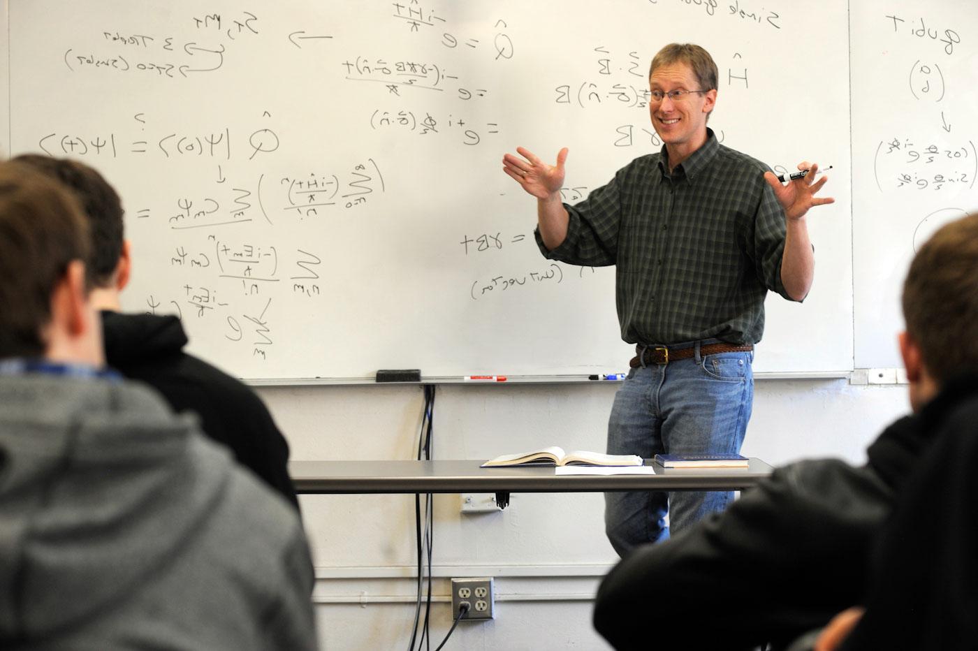 teacher lecturing a class